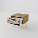 ABSTRACT LANDSCAPE Nachttisch in Eiche-Optik