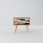 ABSTRACT LANDSCAPE Nachttisch in Eiche-Optik