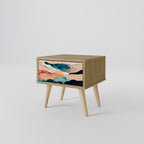 ABSTRACT LANDSCAPE Nachttisch in Eiche-Optik