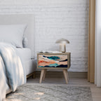 ABSTRACT LANDSCAPE Nachttisch in Eiche-Optik