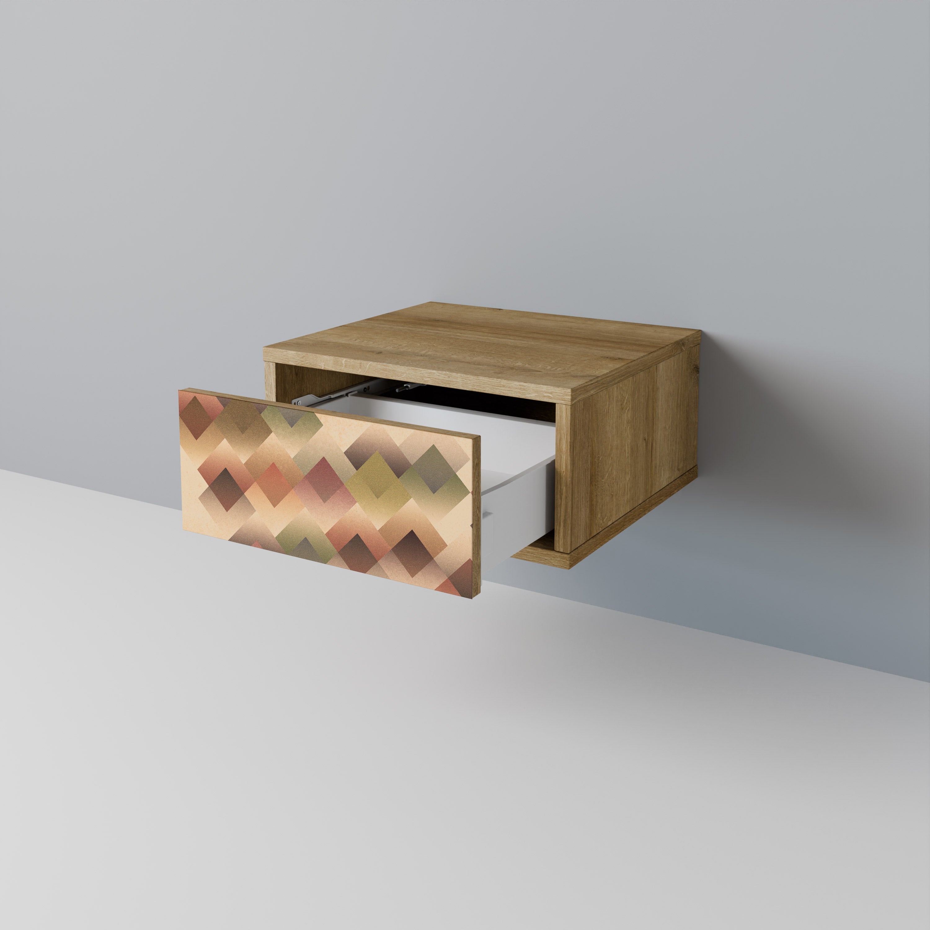 GEOMETRIC FUSION Nachttisch in Eichenoptik