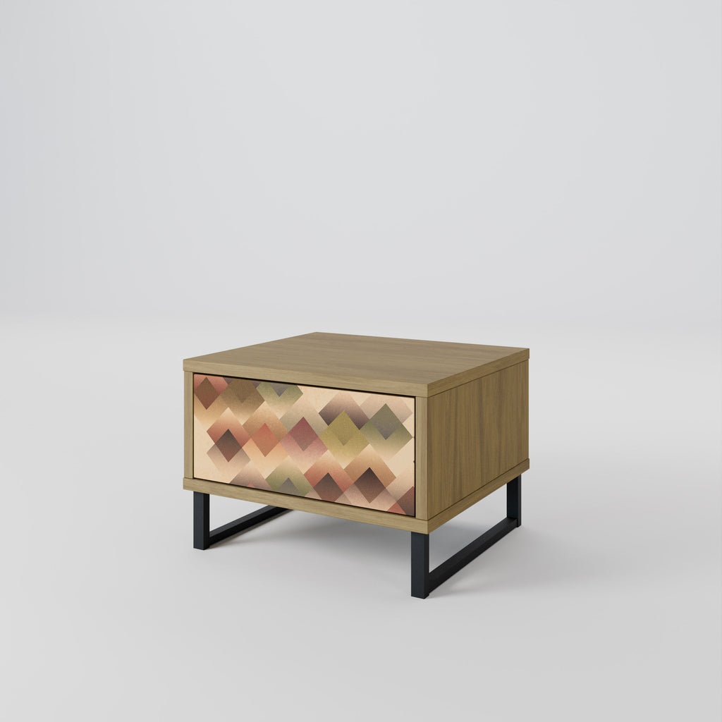 GEOMETRIC FUSION Nachttisch in Eichenoptik