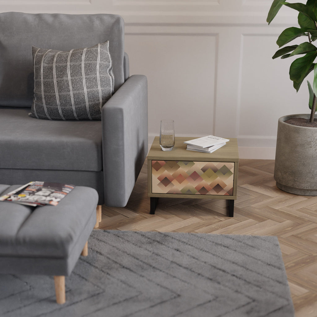 GEOMETRIC FUSION Nachttisch in Eichenoptik
