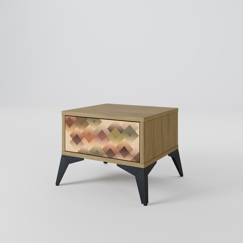 GEOMETRIC FUSION Nachttisch in Eichenoptik
