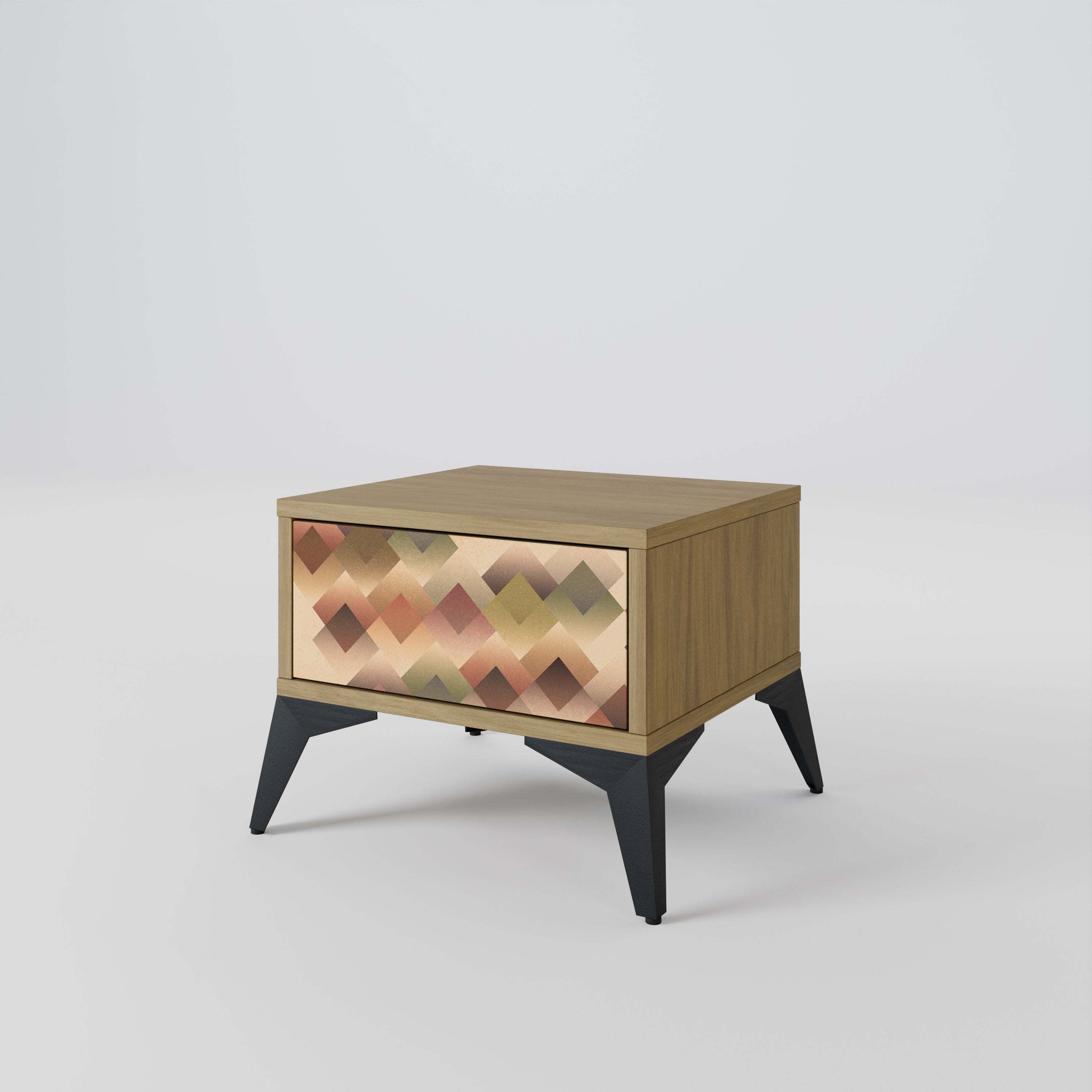 GEOMETRIC FUSION Nachttisch in Eichenoptik