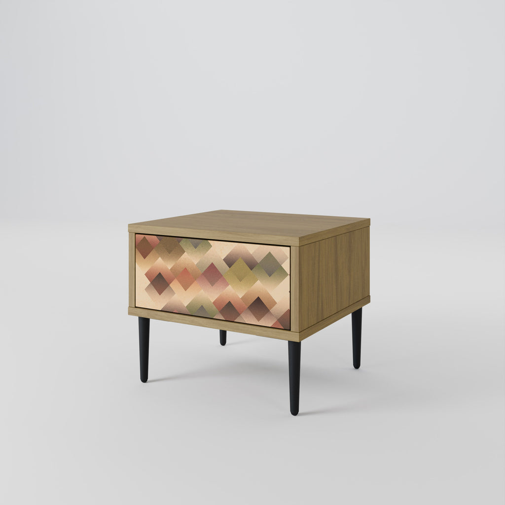 GEOMETRIC FUSION Nachttisch in Eichenoptik