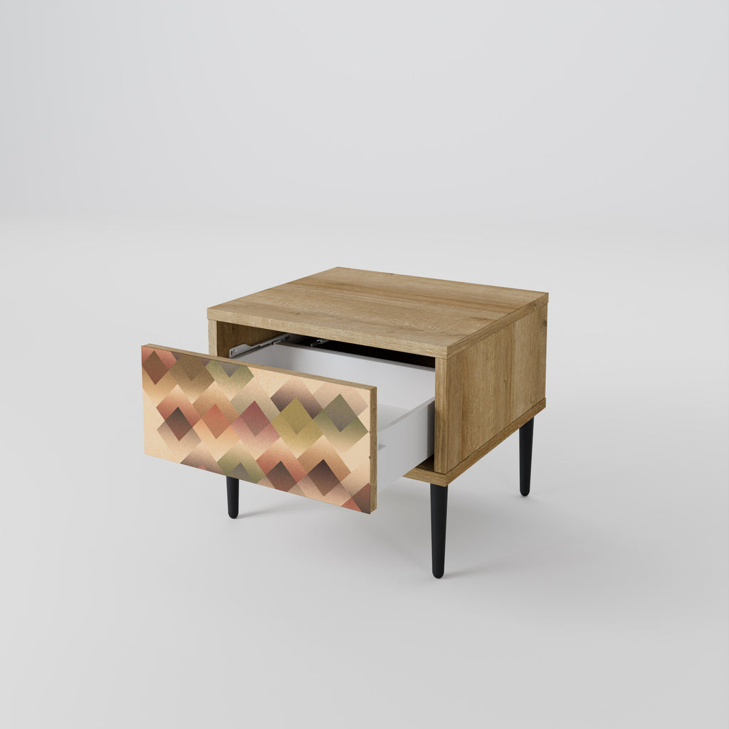 GEOMETRIC FUSION Nachttisch in Eichenoptik