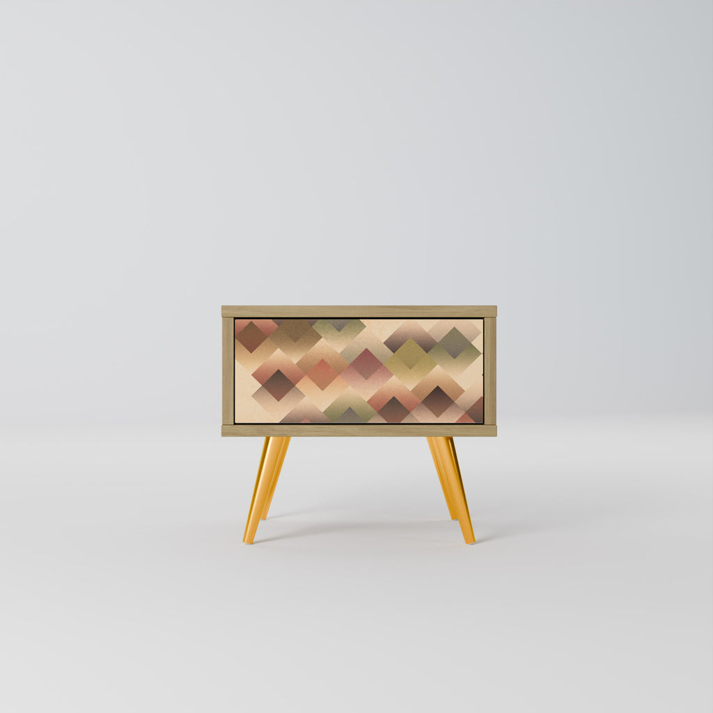 GEOMETRIC FUSION Nachttisch in Eichenoptik