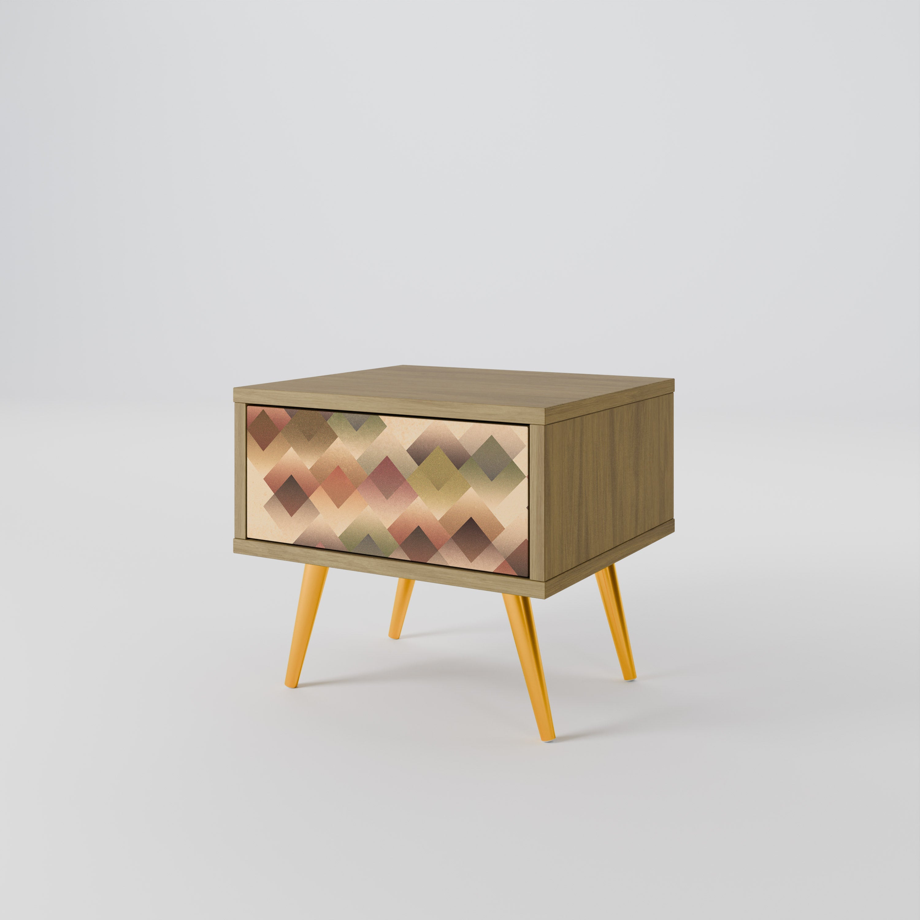 GEOMETRIC FUSION Nachttisch in Eichenoptik