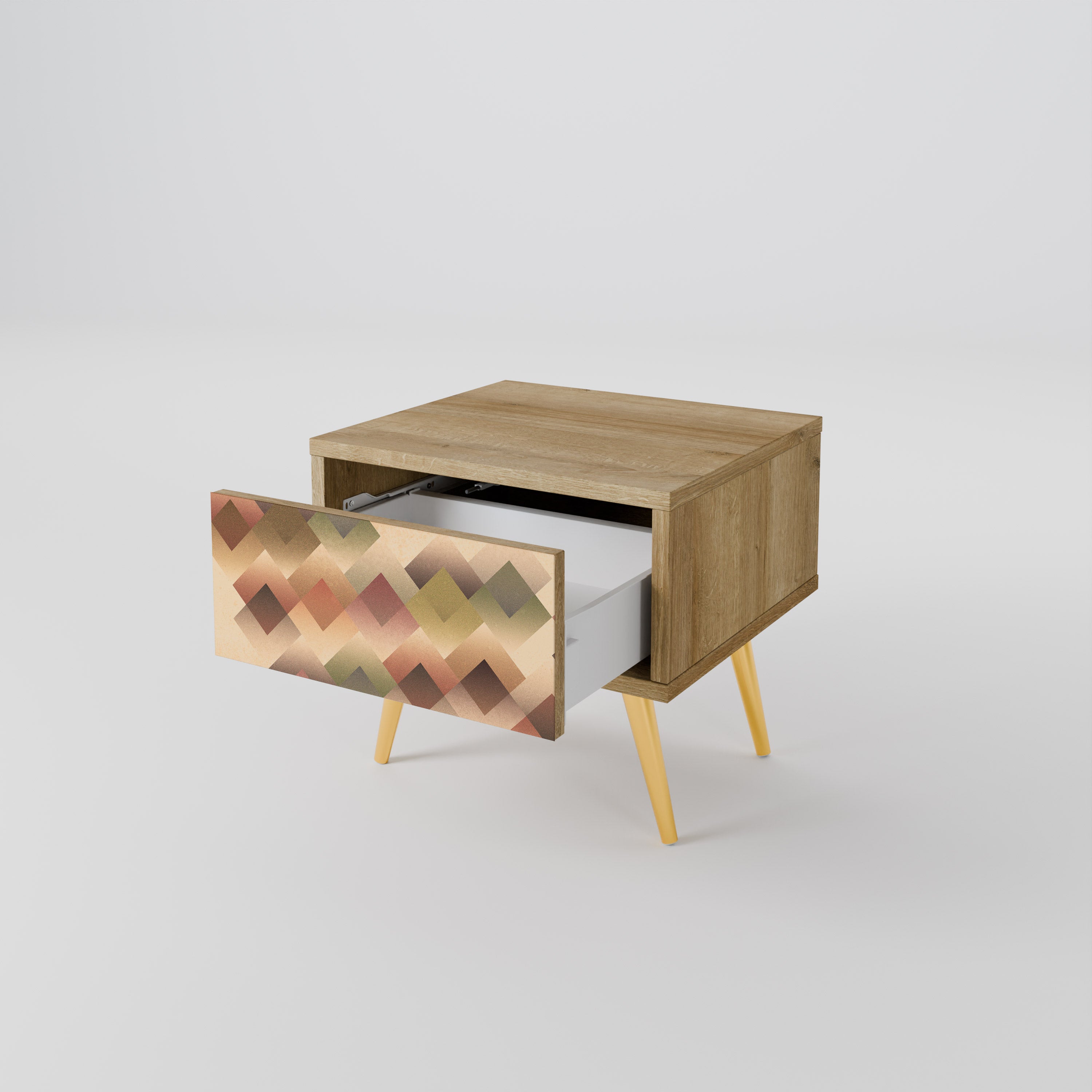 GEOMETRIC FUSION Nachttisch in Eichenoptik