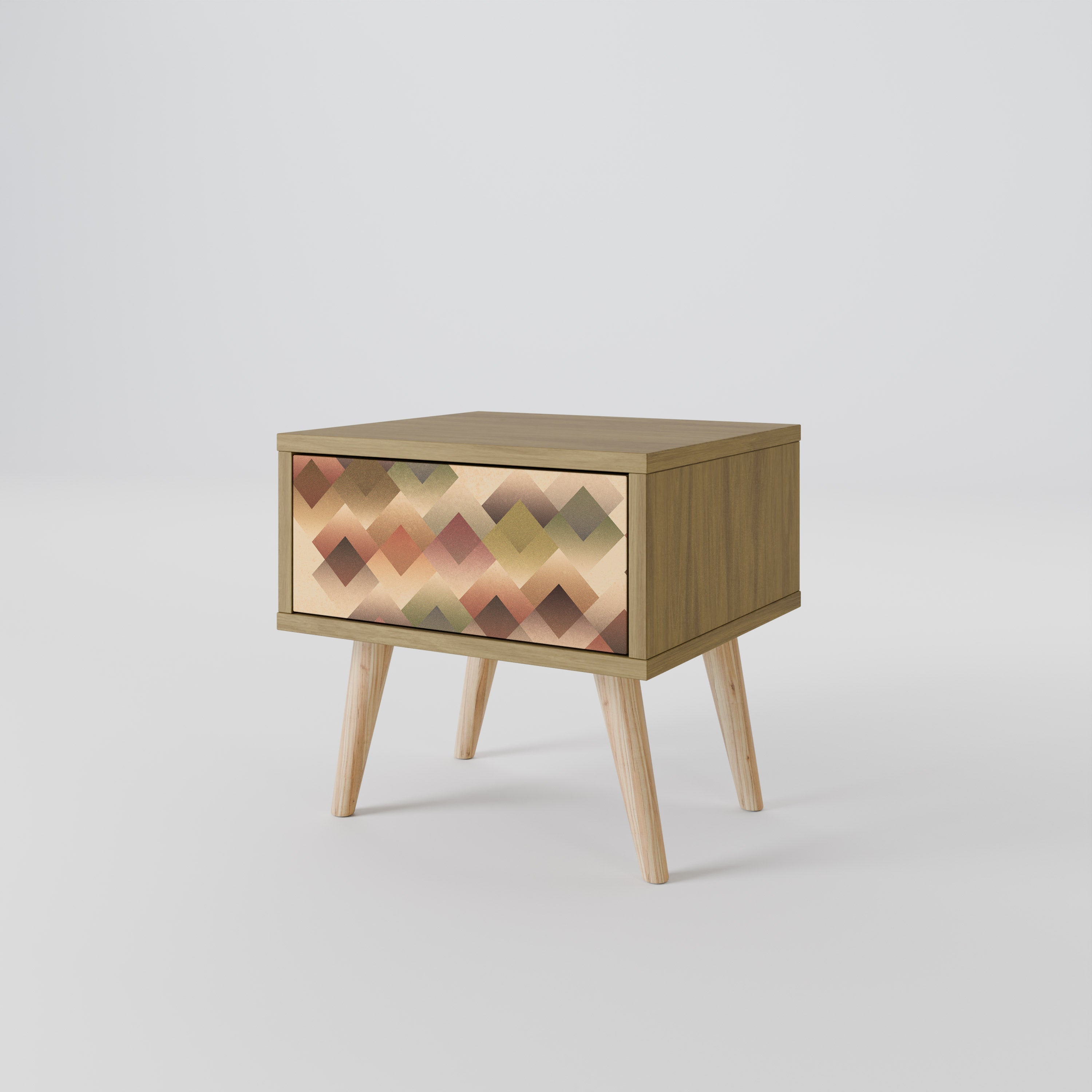 GEOMETRIC FUSION Nachttisch in Eichenoptik