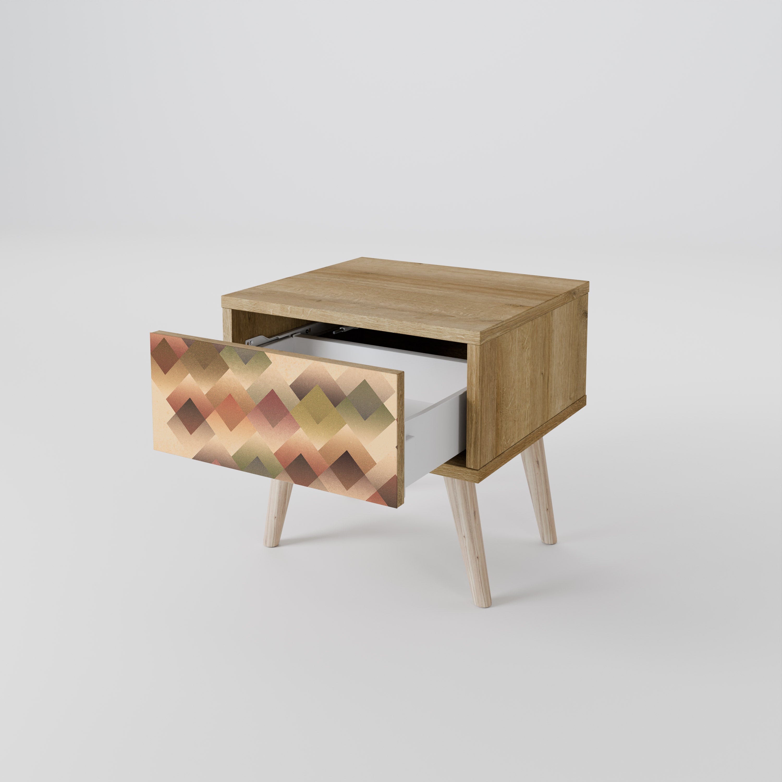 GEOMETRIC FUSION Nachttisch in Eichenoptik