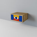 GEOMETRIC EYES Nachttisch in Eiche-Optik