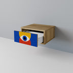 GEOMETRIC EYES Nachttisch in Eiche-Optik