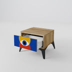 GEOMETRIC EYES Nachttisch in Eiche-Optik