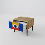 GEOMETRIC EYES Nachttisch in Eiche-Optik