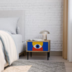 GEOMETRIC EYES Nachttisch in Eiche-Optik