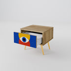 GEOMETRIC EYES Nachttisch in Eiche-Optik