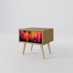 COLORFUL SOUNDS Nightstand in Oak Effect