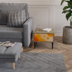 ORANGE ARRANGEMENT Nachttisch in Eiche-Optik