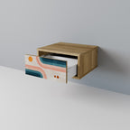 TWO HALVES Nachttisch in Eiche-Optik