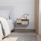 TWO HALVES Nachttisch in Eiche-Optik