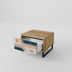 TWO HALVES Nachttisch in Eiche-Optik