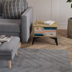 TWO HALVES Nachttisch in Eiche-Optik