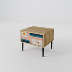 TWO HALVES Nachttisch in Eiche-Optik