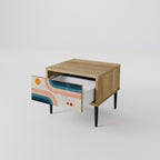 TWO HALVES Nachttisch in Eiche-Optik