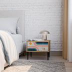 TWO HALVES Nachttisch in Eiche-Optik