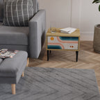 TWO HALVES Nachttisch in Eiche-Optik