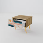 TWO HALVES Nachttisch in Eiche-Optik