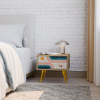 TWO HALVES Nachttisch in Eiche-Optik