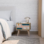 TWO HALVES Nachttisch in Eiche-Optik