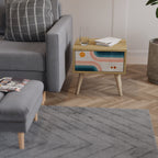 TWO HALVES Nachttisch in Eiche-Optik