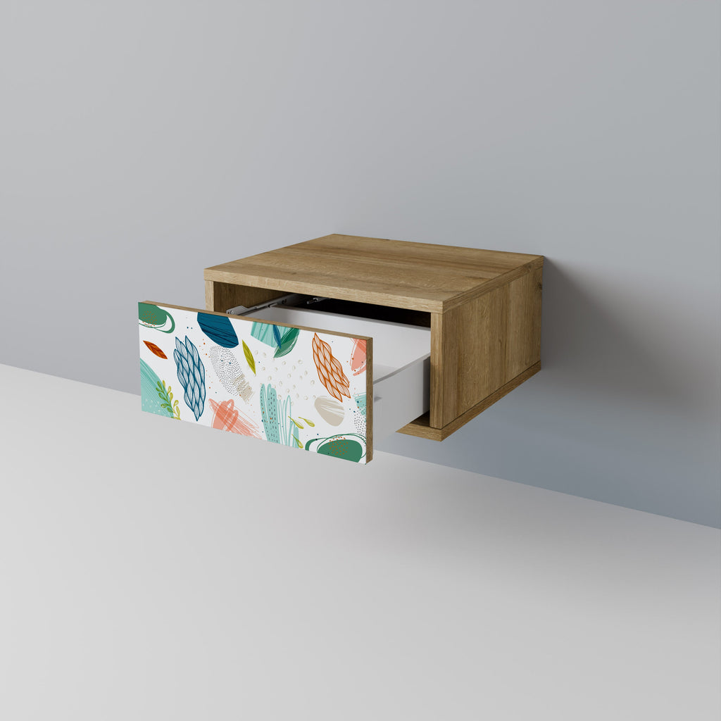 BOTANICAL HURRICANE Nachttisch in Eichenoptik