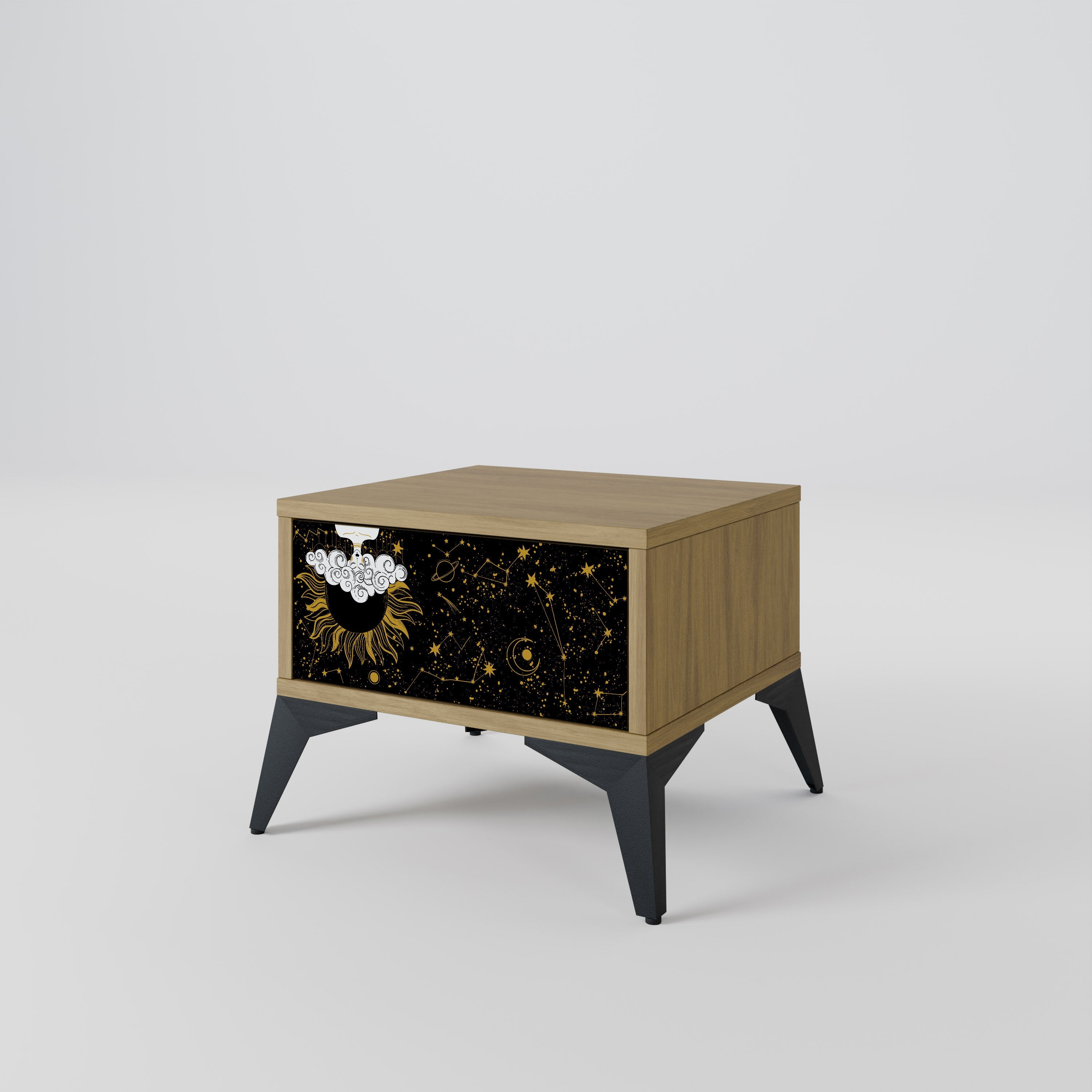 STELLAR CONSTELLATIONS Nachttisch in Eichenoptik