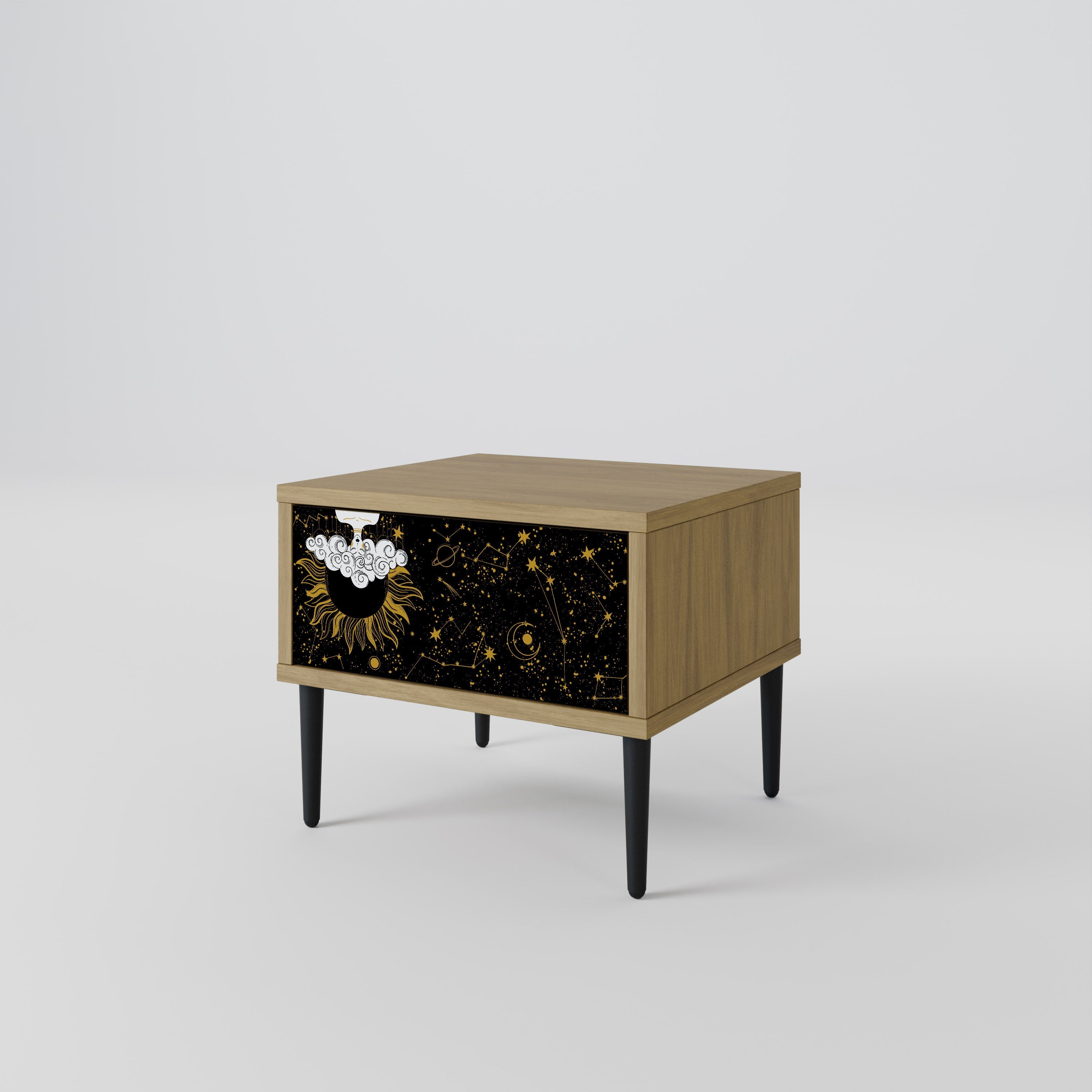 STELLAR CONSTELLATIONS Nachttisch in Eichenoptik