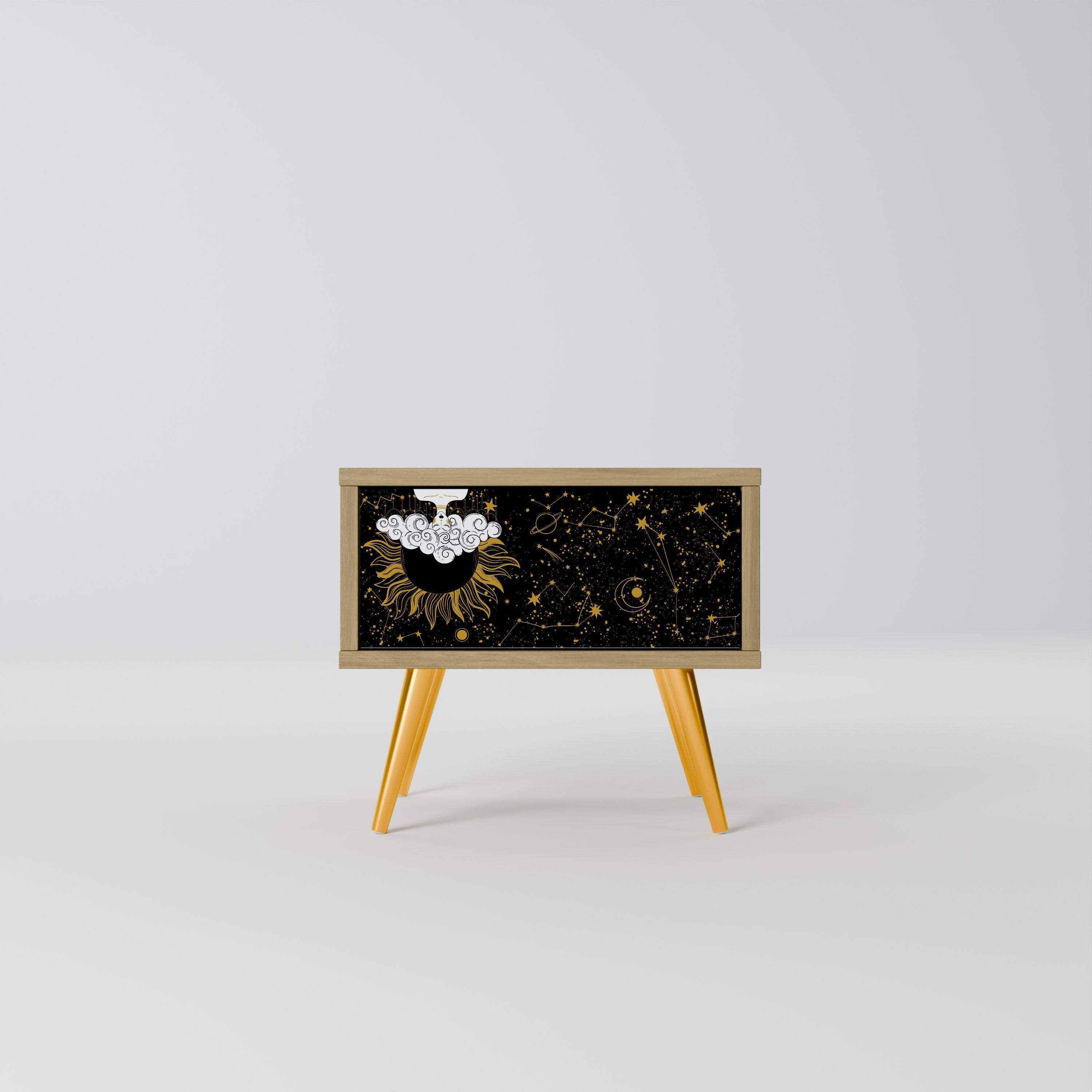 STELLAR CONSTELLATIONS Nachttisch in Eichenoptik