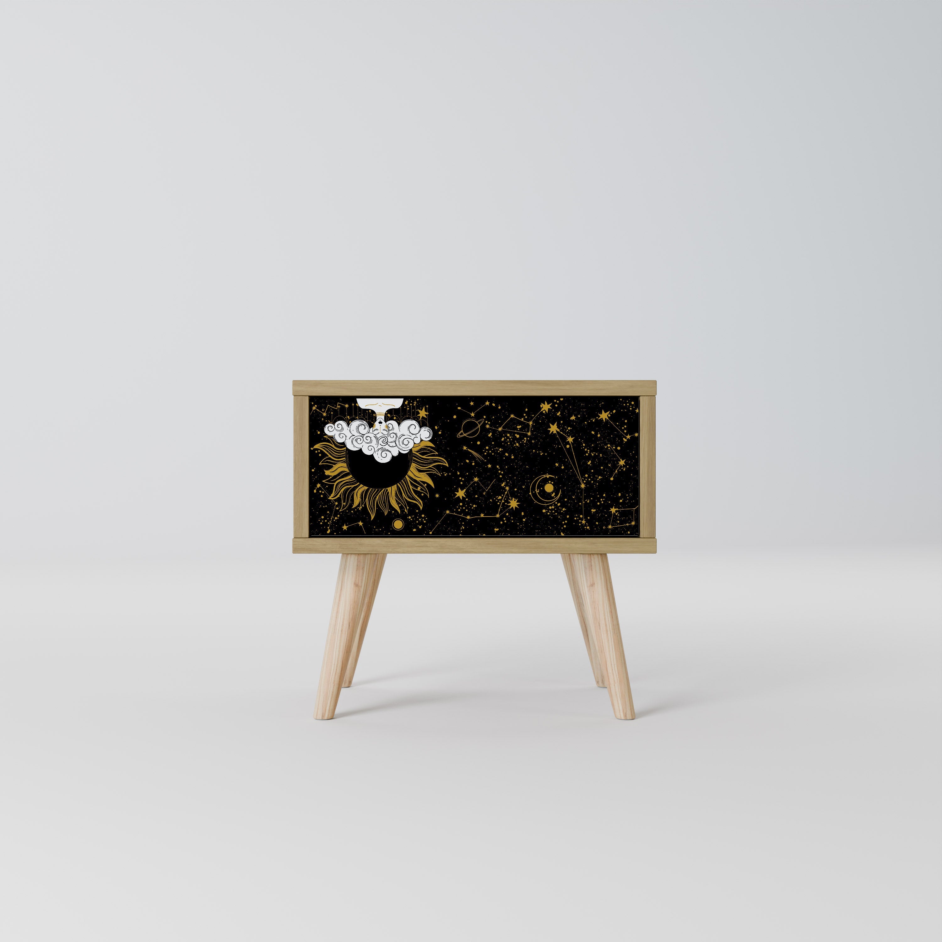 STELLAR CONSTELLATIONS Nachttisch in Eichenoptik