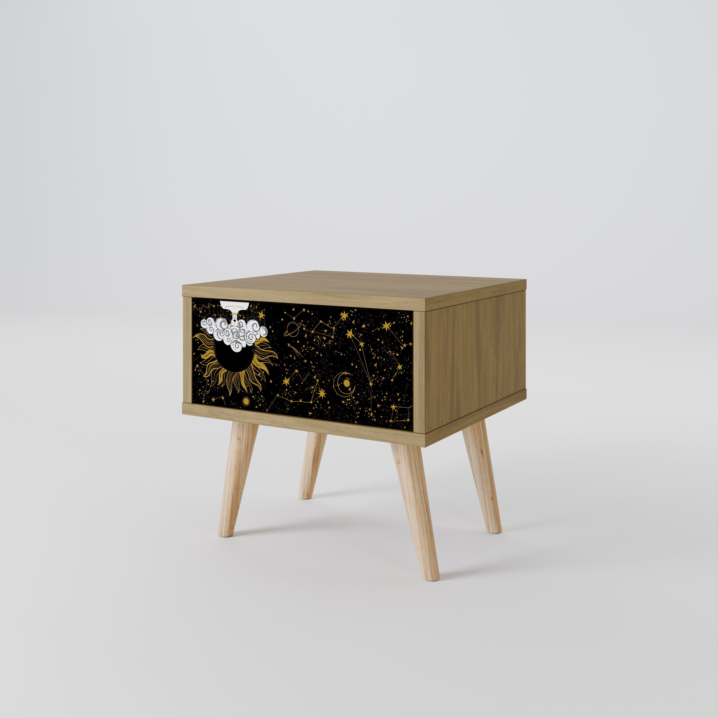 STELLAR CONSTELLATIONS Nachttisch in Eichenoptik