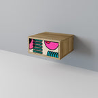 GEOMETRIC RHAPSODY Nachttisch in Eiche-Optik