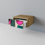 GEOMETRIC RHAPSODY Nachttisch in Eiche-Optik