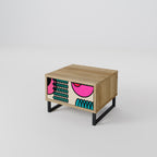 GEOMETRIC RHAPSODY Nachttisch in Eiche-Optik