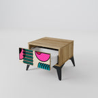 GEOMETRIC RHAPSODY Nachttisch in Eiche-Optik