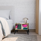 GEOMETRIC RHAPSODY Nachttisch in Eiche-Optik