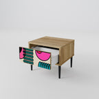 GEOMETRIC RHAPSODY Nachttisch in Eiche-Optik