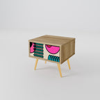 GEOMETRIC RHAPSODY Nachttisch in Eiche-Optik