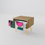 GEOMETRIC RHAPSODY Nachttisch in Eiche-Optik